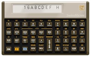 【中古】SwissMicros DM16L プログラマー用電卓 - 高度なRPN電卓、16進法、2進法、8進法の機能、コンパクトなデザイン、プログラマーやエンジニアに最適