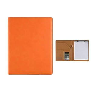 【中古】多機能フォルダー 電卓での法的パッドのファイルマネージャを書く革のインタビューフォルダ再開 事務用品 オフィス (色 : Orange, Size : 320x24
