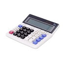 【中古】12桁の大型プロフェッショナルデスクトップ電卓バッテリーとソーラーハイブリッド駆動のチルトLCDディスプレイ家庭やオフィスでの使用に最適