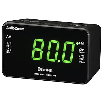 【中古】オーム電機 AudioComm Bluetooth機能付クロックラジオ デジタル時計 ワイヤレススピーカー AMFM RAD-MBT101Z 03-0775 OHM ブラック【メーカー名】【メーカー型番】【ブランド名】オーム(OHM) クロックラジオ 【商品説明】オーム電機 AudioComm Bluetooth機能付クロックラジオ デジタル時計 ワイヤレススピーカー AMFM RAD-MBT101Z 03-0775 OHM ブラック当店では初期不良に限り、商品到着から7日間は返品を 受付けております。お問い合わせ・メールにて不具合詳細をご連絡ください。他モールとの併売品の為、完売の際はキャンセルご連絡させて頂きます。中古品の商品タイトルに「限定」「初回」「保証」「DLコード」などの表記がありましても、特典・付属品・帯・保証等は付いておりません。電子辞書、コンパクトオーディオプレーヤー等のイヤホンは写真にありましても衛生上、基本お付けしておりません。※未使用品は除く品名に【import】【輸入】【北米】【海外】等の国内商品でないと把握できる表記商品について国内のDVDプレイヤー、ゲーム機で稼働しない場合がございます。予めご了承の上、購入ください。掲載と付属品が異なる場合は確認のご連絡をさせて頂きます。ご注文からお届けまで1、ご注文⇒ご注文は24時間受け付けております。2、注文確認⇒ご注文後、当店から注文確認メールを送信します。3、お届けまで3〜10営業日程度とお考えください。4、入金確認⇒前払い決済をご選択の場合、ご入金確認後、配送手配を致します。5、出荷⇒配送準備が整い次第、出荷致します。配送業者、追跡番号等の詳細をメール送信致します。6、到着⇒出荷後、1〜3日後に商品が到着します。　※離島、北海道、九州、沖縄は遅れる場合がございます。予めご了承下さい。お電話でのお問合せは少人数で運営の為受け付けておりませんので、お問い合わせ・メールにてお願い致します。営業時間　月〜金　11:00〜17:00★お客様都合によるご注文後のキャンセル・返品はお受けしておりませんのでご了承ください。0