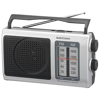 【中古】オーム電機AudioComm ポータブルラジオ AM/FM RAD-T207S 03-0973 OHM