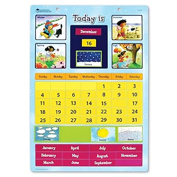 【中古】ラーニング リソーシズ Magnetic Learning Calendar 英語教材 壁掛けカレンダー マグネット式カレンダー