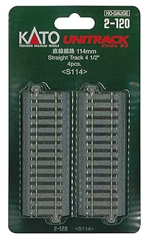 【中古】カトー(KATO) HOゲージ 直線線路 114mm 4本入 2-120 鉄道模型用品