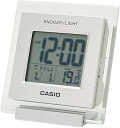 【中古】CASIO(カシオ) 目覚まし時計 デジタル 温度 カレンダー 表示 シルバー DQ-735-8JF(3)