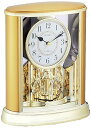 【中古】リズム(RHYTHM) シチズン 置き時計 電波時計 アナログ パルドリーム R659 金色 CITIZEN 4RY659-018