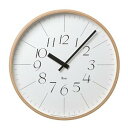 【中古】Lemnos (レムノス) 掛け時計 アナログ リキ RIKI CLOCK L WR-0312 Lナチュラル 直径354×厚さ48mm