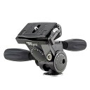 【中古】Velbon 3Way雲台 PHD-51Q 中型 底面径53mm コマ止め方式 クイックシュー対応 マグネシウム製 470447