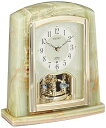 【中古】セイコークロック(Seiko Clock) セイコー クロック 置き時計 電波 アナログ 回転飾り オニキス枠 BY223M SEIKO