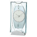 【中古】セイコークロック(Seiko Clock) セイコー クロック 置き時計 アナログ 銀色 メタリック BZ334S SEIKO