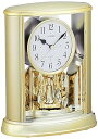 【中古】シチズン 置き時計 アナログ サルーン 金色 CITIZEN 4SG724-018