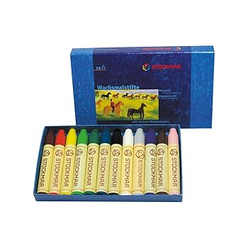 【中古】シュトックマー 蜜ろうクレヨン スティック12色 紙箱 61001