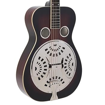 šRecording King Roundneck Resonator Guitar, Mahogany, Vintage Sunbu...