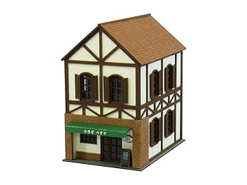 【中古】1/150 なつかしのジオラマシリーズ レストランA (ペーパークラフトキット)