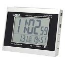 【中古】CASIO(カシオ) 目覚まし時計 電波 デジタル ダブルアラーム 温度 湿度 カレンダー 表示 シルバー DQD-710J-8JF9.1×11.7×6...