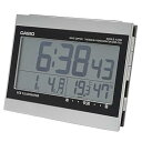 【中古】CASIO(カシオ) 目覚まし時計 電波 デジタル ウェーブセプター ダブルアラーム 温度 湿度 カレンダー 表示 シルバー ブラック12.1×15×6...