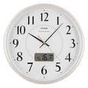【中古】CASIO(カシオ) 掛け時計 電波 シャンパン 直径34cm アナログ カレンダー 表示 IC-1001J-9JF