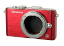 【中古】OLYMPUS ミラーレス一眼 PEN Lite E-PL3 ボディ レッド E-PL3 BODY RED