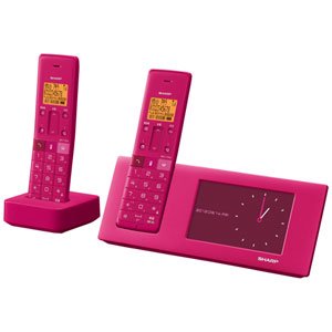 【中古】シャープ 電話機 インテリアホン JD-4C2CW-P [ピンク系]