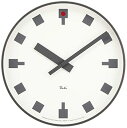 【中古】レムノス 掛け時計 アナログ 日比谷の時計 WR12-03 Lemnos ホワイト 直径256×厚さ46mm