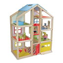 【中古】Melissa & Doug hi-rise木製ドールハウスwith家具 ? ガレージ15個とWorking Elevator