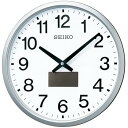 【中古】セイコークロック(Seiko Clock) 掛け時計 オフィスタイプ ハイブリッドソーラー 電波 アナログ 銀色 メタリック SF242S(3)