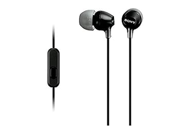 【中古】ソニー イヤホン MDR-EX15AP : カナル型 リモコン・マイク付き ブラック MDR-EX15AP B