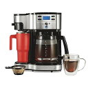 【中古】Hamilton Beach 2ウェイ 12カップ プログラム可能なドリップコーヒーメーカー & シングルサーブマシン ガラスカラフェ 自動一時停止と注...