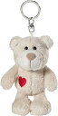 【中古】NICI (ニキ) ラブベア キーリング 10cm/WH(4)