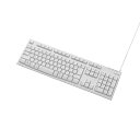 【中古】エレコム キーボード 有線 メンブレン 1000万回高耐久 ホワイト TK-FCM062WH