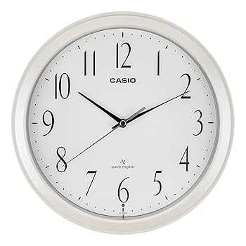 【中古】CASIO(カシオ) 掛け時計 電波 ホワイト 直径26.8cm アナログ 夜間秒針停止 IQ-1060J-7JF 【中古】CASIO(カシオ) 掛け時計 電波 ホワイト 直径26.8cm アナログ 夜間秒針停止 IQ-1060J-7JF