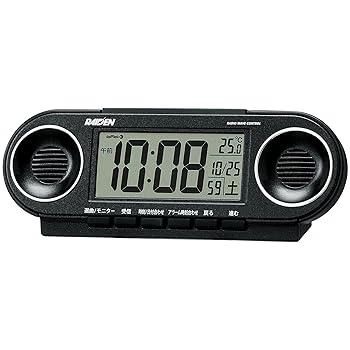【中古】セイコー クロック 目覚まし時計 電波 デジタル 大音量 PYXIS ピクシス RAIDEN ライデン 黒 メ..