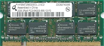 【中古】ノートパソコン用 増設メモリ DDR2-800 PC2-6400 2GB Qimonda HYS64T256020EDL-2.5C2