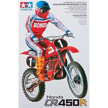 【中古】タミヤ 1/12 オートバイシリーズ No.18 ホンダ CR450R モトクロスライダー付 プラモデル 14018