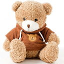 【中古】ぬいぐるみ くま クマ ふわふわ パーカー ベージュ 服 子供 誕生日 ギフト