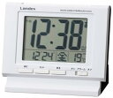 【中古】ランデックス(Landex) 目覚まし時計 電波 デジタル プラザネオ 日付表示 ホワイト YT5233