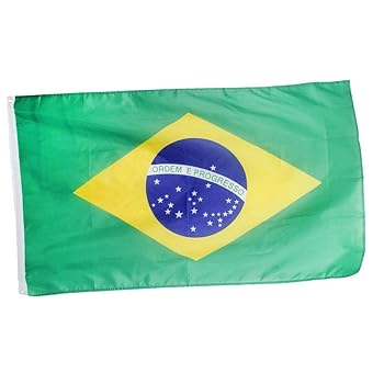 【中古】KOZEEYブラジル国旗 ポリエステル旗 吊り下げ用の大きなブラジル国旗ブラジルのバナー 90*150cm