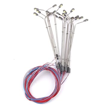 【中古】【ノーブランド品】ミニ モデル街灯 街灯柱 鉄道模型 ジオラマ A 電車模型 LED ライト (1:150)