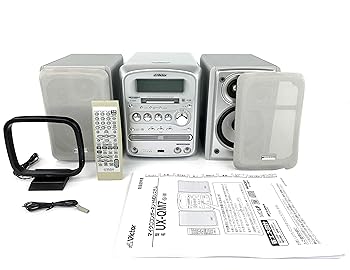 【中古】Victor ビクター JVC UX-QM7-S シルバー マイクロコンポーネントMDメモリーシステム 512MB（CD/MDコンポ）（本体CA-UXQM7-SとスピーカーSP-UX