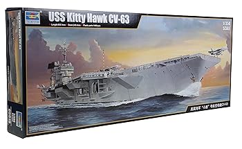 【中古】トランペッター 1/350 米海軍 空母 CV-63 キティーホーク プラモデル
