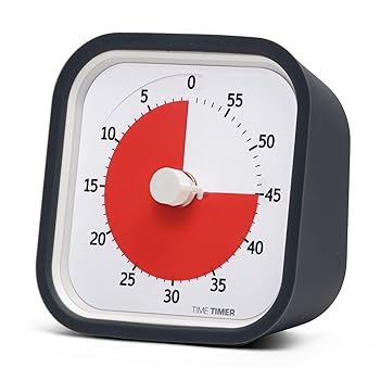TIME TIMER MOD 9cm 60分 タイムタイマー モッド(カバー付き) チャコールグレイ 時間管理 TTM9-W 正規品