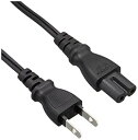 【中古】バッファロー BUFFALO 電源ケーブル 2ピンソケット(メス)⇔2ピンプラグ(オス)1m BSACC0510BKA ブラック