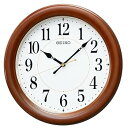 【中古】セイコークロック(Seiko Clock) セイコー クロック 掛け時計 自動点灯 電波 アナログ 夜でも見える 木枠 茶 木地 KX204B SEIKO