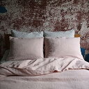 【中古】Stone Washed BedlinenセットRosa QUEEN (86 x 86) ピンク 0587206