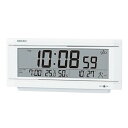 【中古】セイコークロック(Seiko Clock) 置き時計 目覚まし時計 衛星電波 デジタル カレンダー 温度湿度表示 アラーム ライトつき SPACELIN...