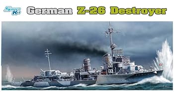 【中古】プラッツ 1/350 第二次世界大戦 ドイツ海軍 駆逐艦 Z-26 プラモデル DR1064