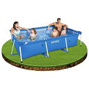 【中古】INTEX インテックス フレームプール カバー付き お庭で簡単設置 家庭用 300cm X200cm