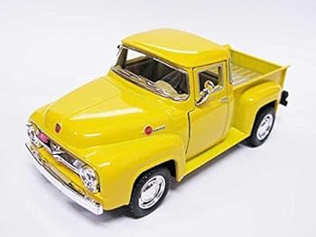 【中古】1956 Ford F-100 フォード ピックアップのダイキャストミニカー 1/38スケール（13cm/イエロー）アメリカン雑貨 アメリカ雑貨屋 ミニカー
