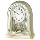 【中古】セイコークロック(Seiko Clock) 置き時計 電波 アナログ 回転飾り 薄金色 パール BY241G SEIKO