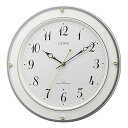 【中古】リズム シチズン 掛け時計 電波 アナログ M518 連続秒針 クリスタル 飾り 白 CITIZEN 8MY518-003 32.0×32.0×5.0c...