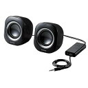 【中古】エレコム スピーカー 高出力 6W コンパクト ACアダプタ給電 ブラック MS-P08ABK